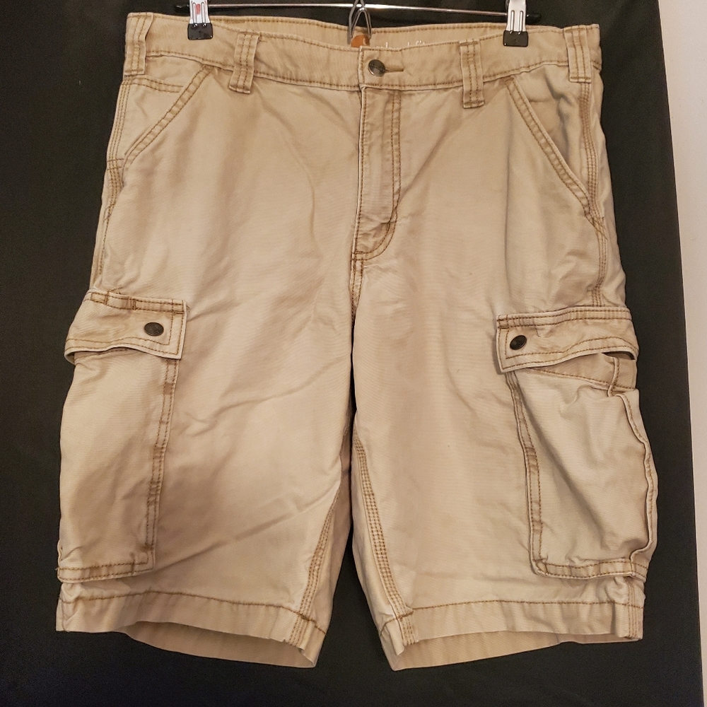 Carhartt khaki cargo shorts 34